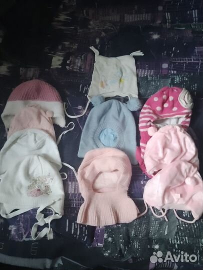 Детские шапки,от рождения до двух лет