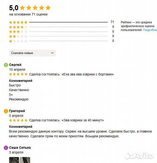 Коврики эва ева eva 3d с бортами