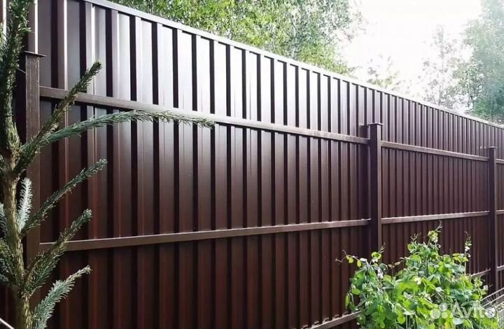 Забор из профнастила с гарантией под ключ