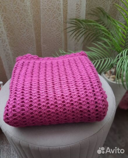 Плед детский вязаный ручная работа