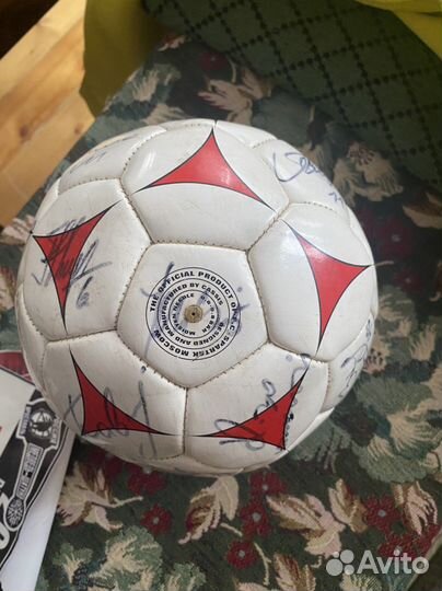 Футбольный мяч Спартак Москва с автографами