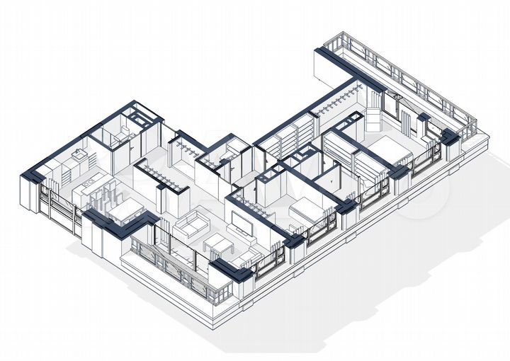 2-к. квартира, 125,5 м², 13/17 эт.