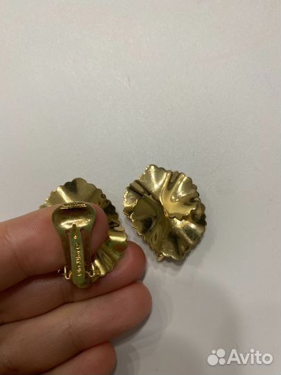 Винтажные серьги клипсы christian dior
