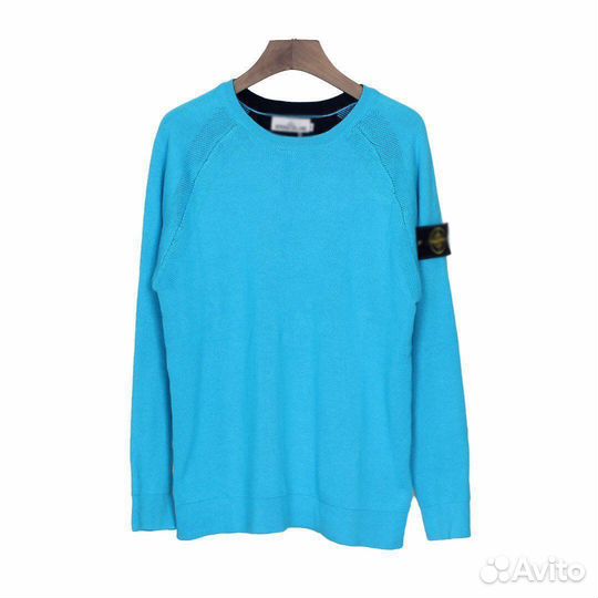 Свитшот вязаныйtone Island голубой