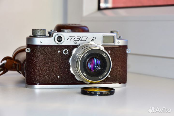 Фэд-2 Бордовый Редкий Юбилейный Экземпляр Рабочий