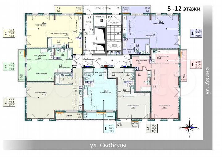 1-к. квартира, 39,9 м², 11/12 эт.