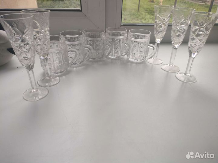 Хрустальные рюмки на ножке СССР