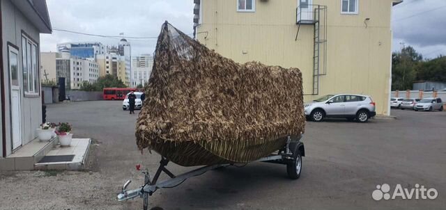 Лодка-болотоход + мотор