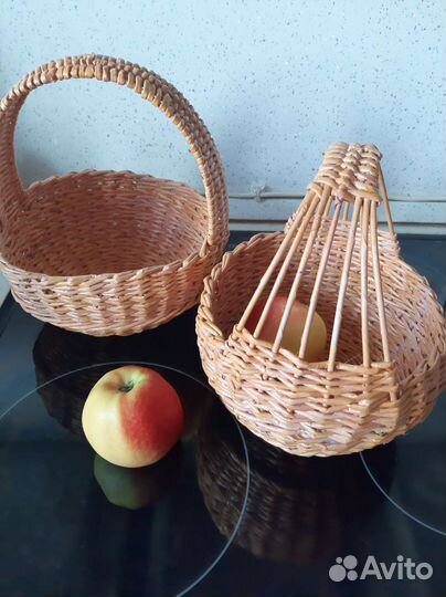 Корзина из бумажной лозы
