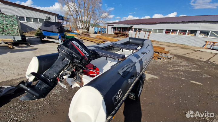 Лодка aero Комета 420 с мотором и прицепом