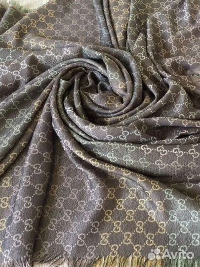 Платок Шаль серый Gucci