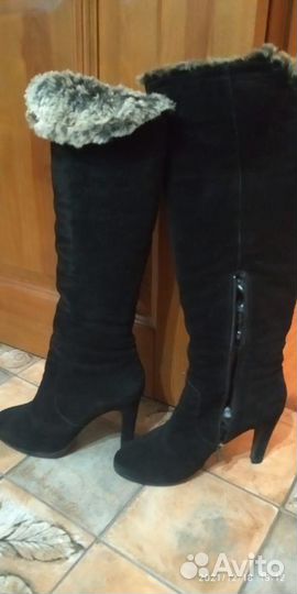 Сапоги женские зимние натуральная замша
