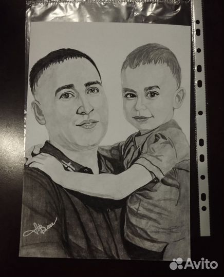 Портрет по фото карандашом