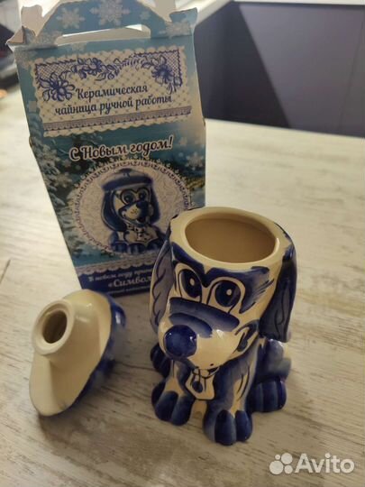 Керамическая фигурка чайница