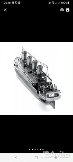 3D конструктор, модель корабля