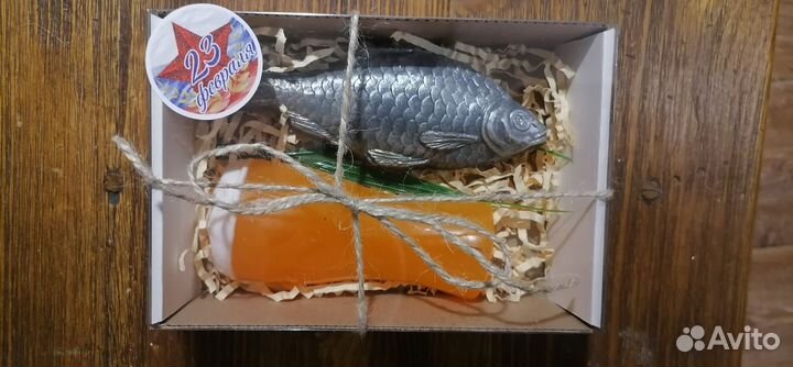 Мыло ручной работы рыбка и стакан пиво