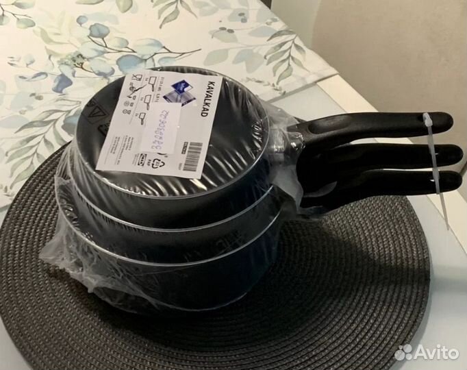Набор кастрюль икеа новый 3 шт