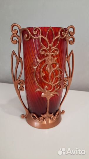 Ваза цветное стекло СССР