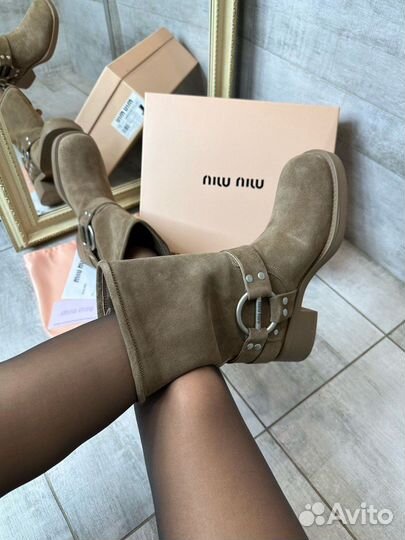 Ботинки чопперы сапоги Miu Miu