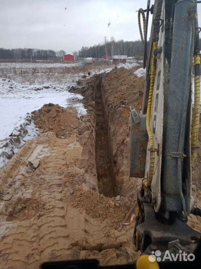 Услуги экскаватора-погрузчика