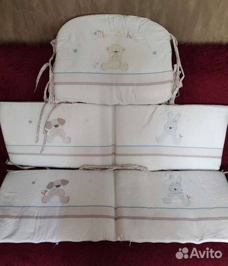 Бортики +косичка+одеялко для детской кроватки