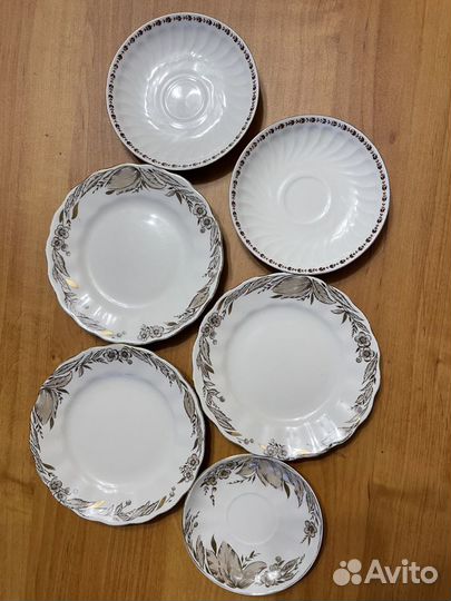 Тарелочки и блюдце лфз от сервиза Март