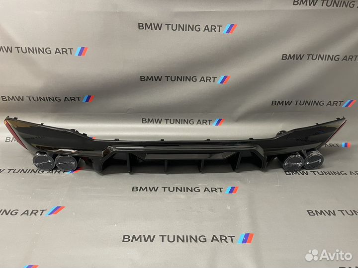 Диффузор M5 + насадки выхлопа карбон BMW 5 G30