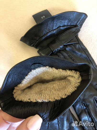 Перчатки женские кожаные новые