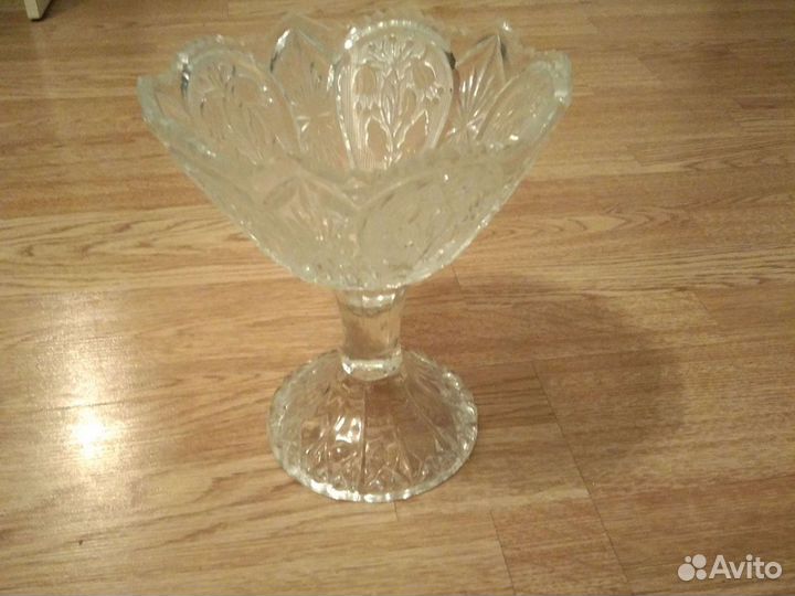 Ваза редкая разборная хрустальная, времён СССР