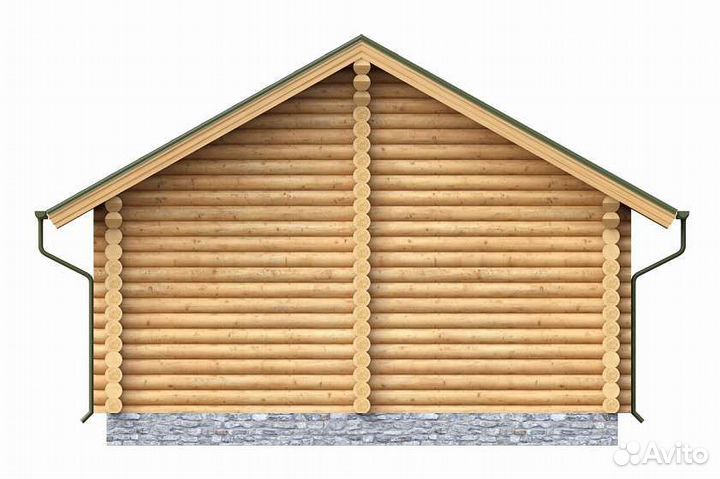 Баня из оцилиндрованого бревна Ольга 280мм