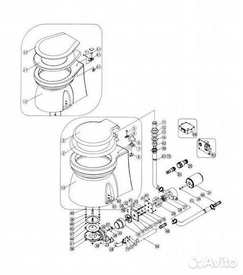 Унитаз судовой