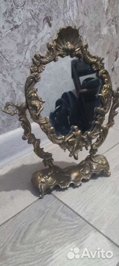 Зеркало старинное бронзовое