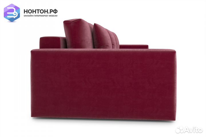 Диван тик-так Монарх 3-х местный бордовый