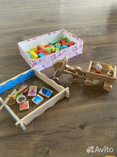 Развивающие Деревянные игрушки пакетом