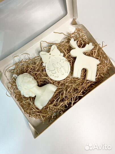 Новогодние свечи ручной работы