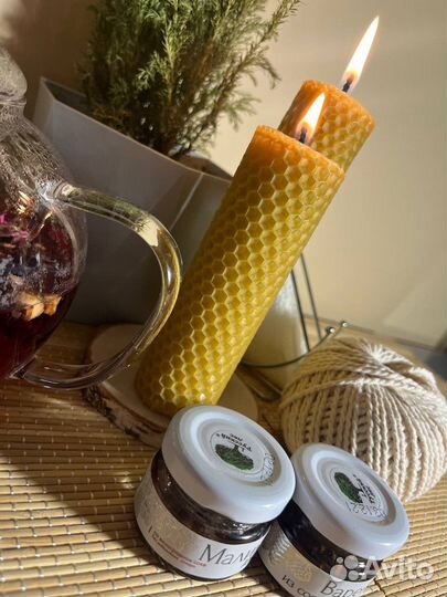 Подарок на 8 марта / набор свечей из 2 штук