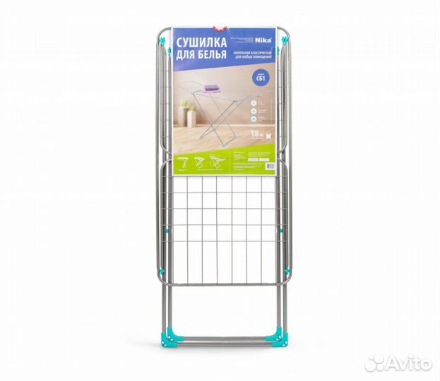 Сушилка для белья напольная nika сб1/Б белый 18м