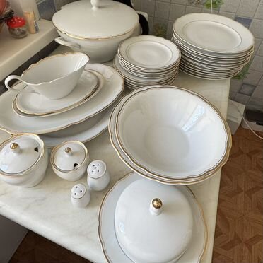Винтаж: сервиз Кахла Золотая Лента