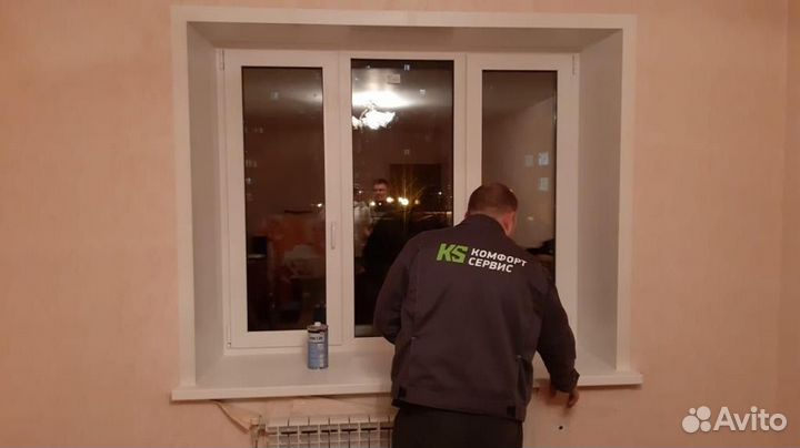 Установка подоконников. пвх подоконники