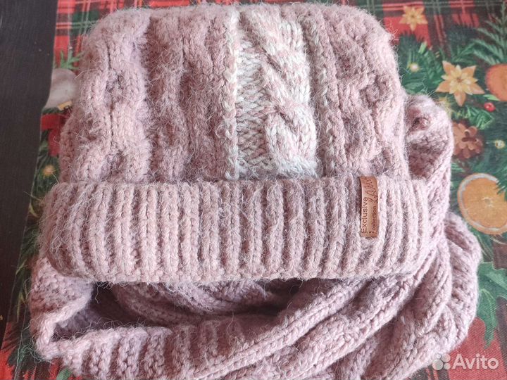 Комплект шапка и снуд для девочки