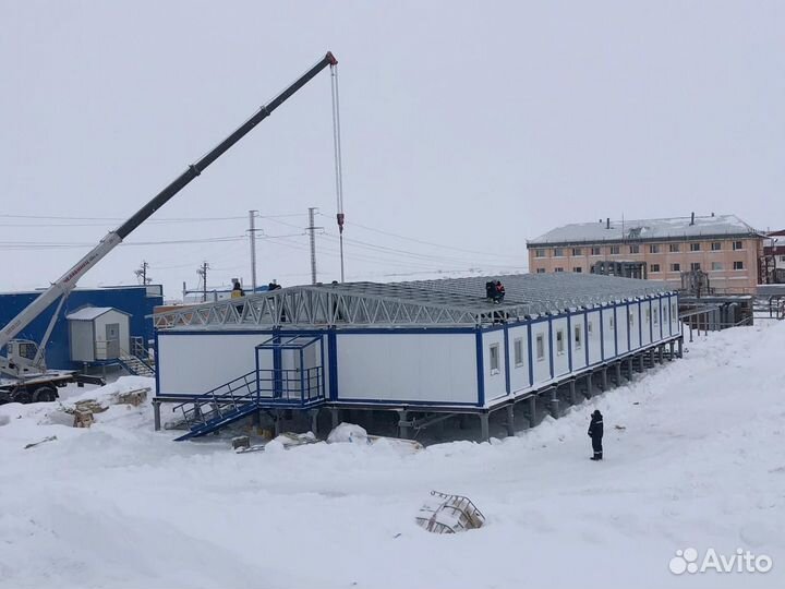 Модульное здание, общежитие, штаб