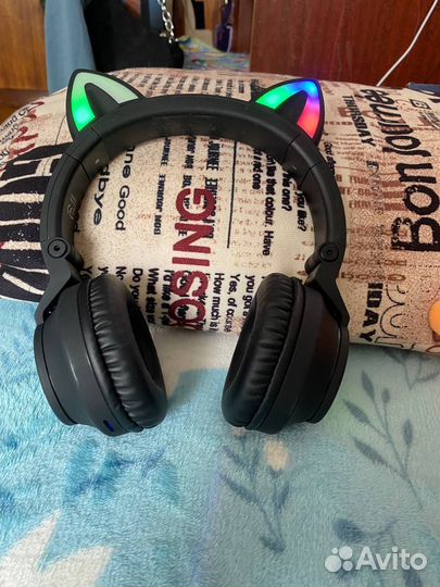 Беспроводные наушники cat ear headphones