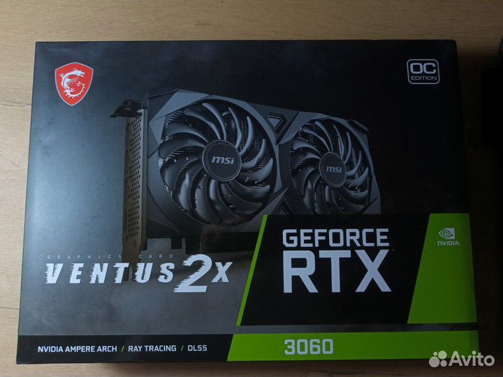 Видеокарта MSI RTX 3060 12G ventus 2X