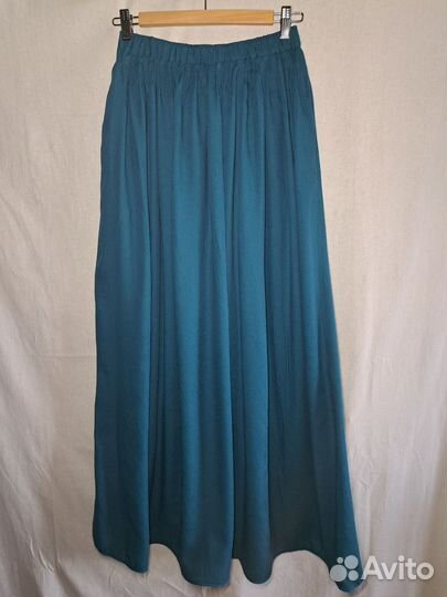 Юбка zara в пол бирюзовая S