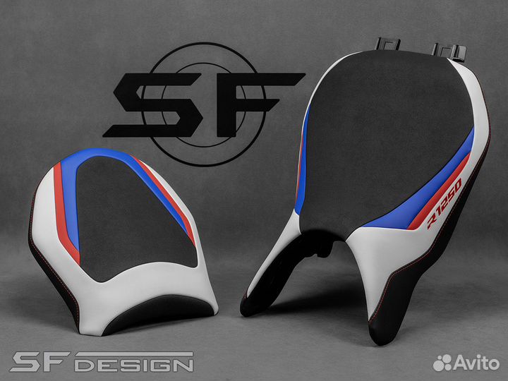 Сиденье для BMW R1250R Blue White Red Flight