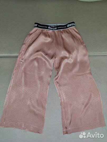 Шелковые укороченные брюки-палаццо dimensione danz