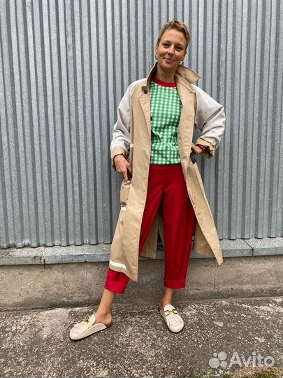 Брюки укороченные с манжетом внизу