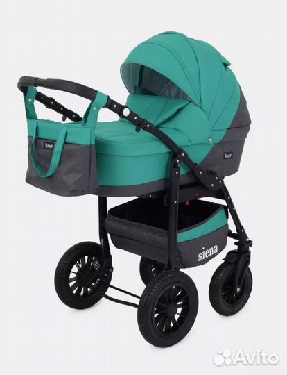 Коляска 2 в 1 и 3 в 1 Siena (11 серый-темно-зелены