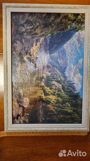 Картина из деревянных пазлов