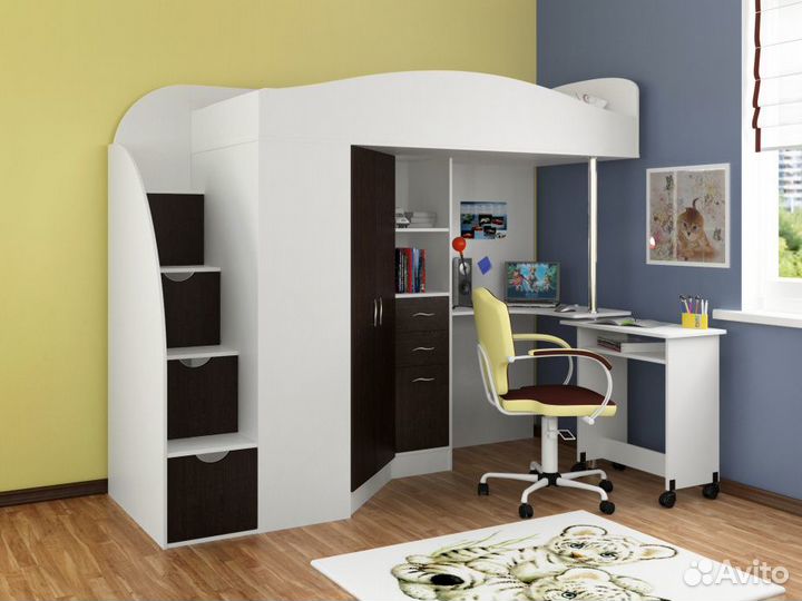 Кровать-чердак Теремок Гранд